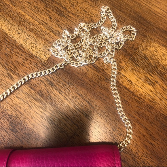 NEW $895 CHLOÉ Aby Long Leather Wallet on a Chain in Crimson Pink! - Picture 16 of 16